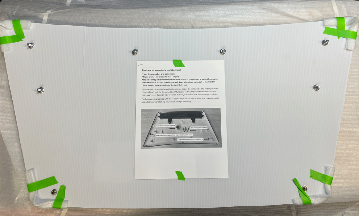 Toyota Tundra Hood Scoop w. Install Kit - NOT PAINTED - 2014-2021