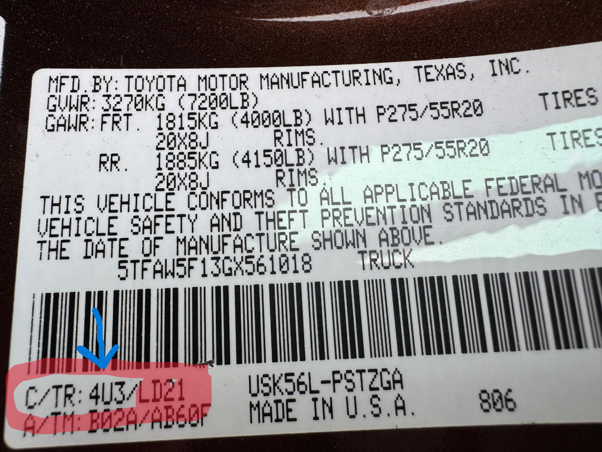 Toyota Tundra Hood Scoop w. Install Kit - ANY COLOR - 2014-2021